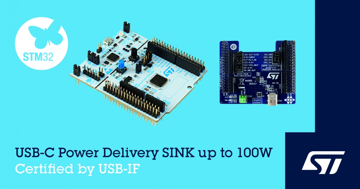ST新闻稿2020年6月30日——意法半导体推出USB-IF认证开发板，将USB-C®和USB快充功能延伸到嵌入式应用