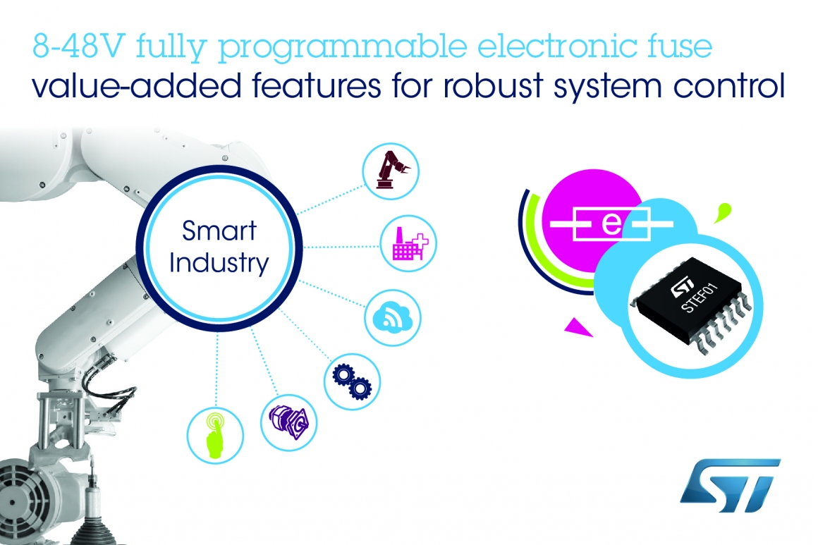 意法半導體高功率電子式保險絲　提供整合型保護功能，有效提升安全與可靠性